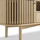 Finch Oak Slatted Wide TV Unit from Roseland Furniture