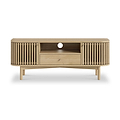Finch Oak Slatted Wide TV Unit from Roseland Furniture