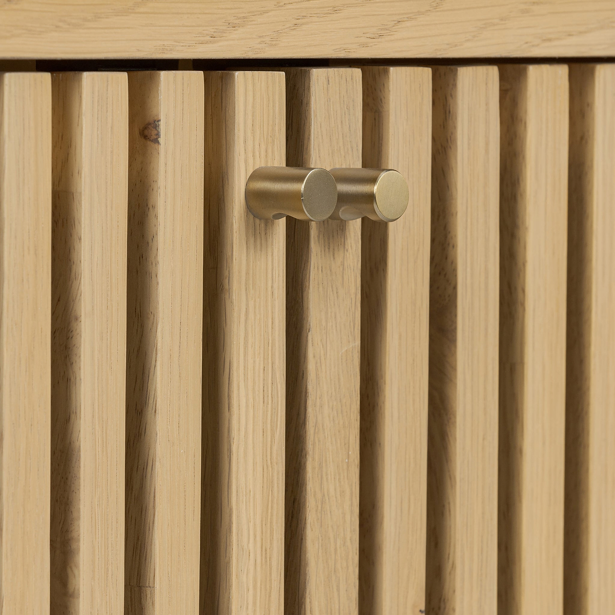 Finch Oak Slatted Small Sideboard from Roseland Furniture
