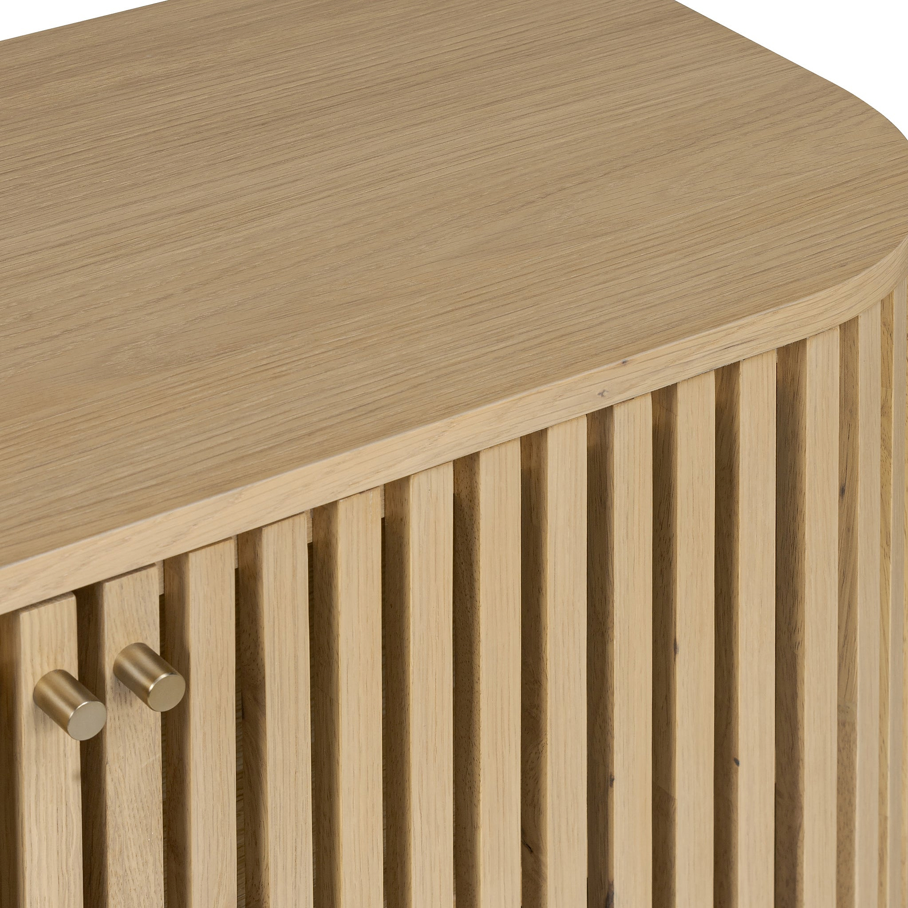 Finch Oak Slatted Small Sideboard from Roseland Furniture