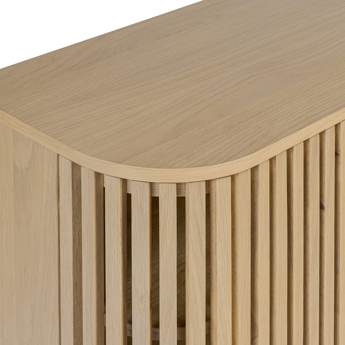 Finch Oak Slatted Small Sideboard from Roseland Furniture
