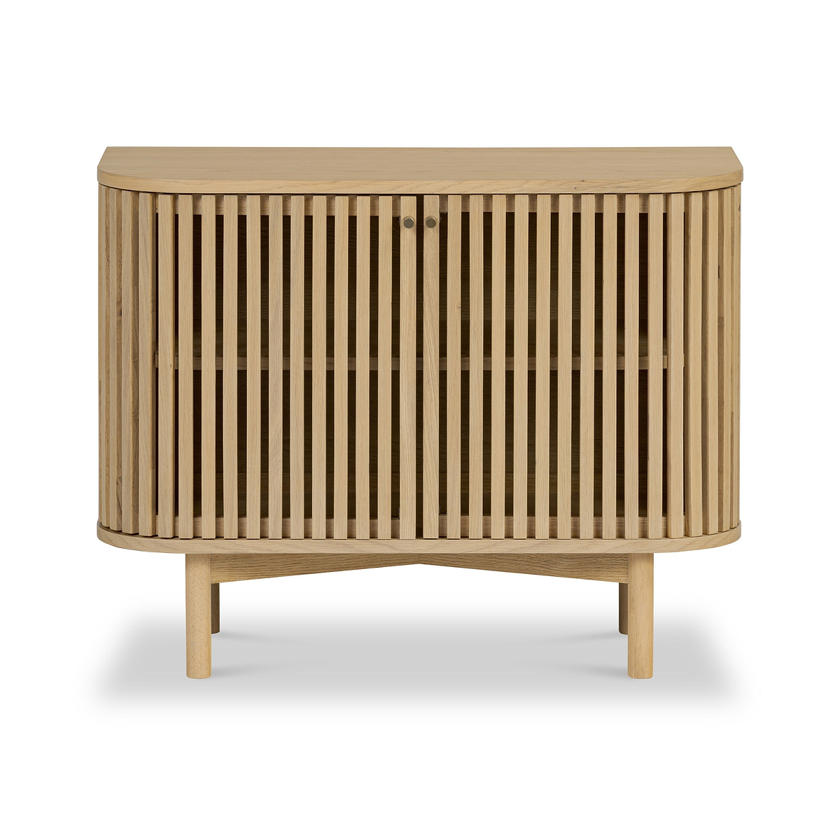 Finch Oak Slatted Small Sideboard from Roseland Furniture