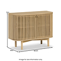 Finch Oak Slatted Small Sideboard dimensions