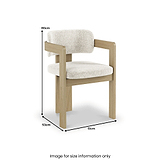 Whitstone Boucle Dining Chair dimensions