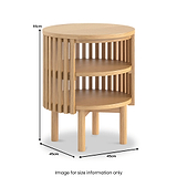 Shorwell Oak Slatted Open Shelf Side Table Oak from Roseland Furniture