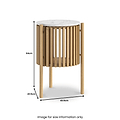 Shorwell Oak Marble 1 Door Side Table Natural from Roseland Furniture