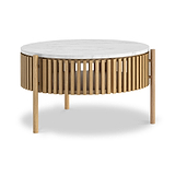 Shorwell Oak Marble 1 Door Coffee Table Natural from Roseland Furniture