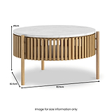 Shorwell Oak Marble 1 Door Coffee Table Natural from Roseland Furniture