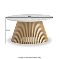 Shorwell Oak Marble 80cm Round Coffee Table Natural from Roseland Furniture