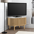 Shorwell Oak Marble Corner TV Unit Natural from Roseland Furniture