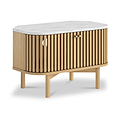 Shorwell Oak Marble Corner TV Unit Natural from Roseland Furniture