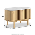 Shorwell Oak Marble Corner TV Unit Natural from Roseland Furniture