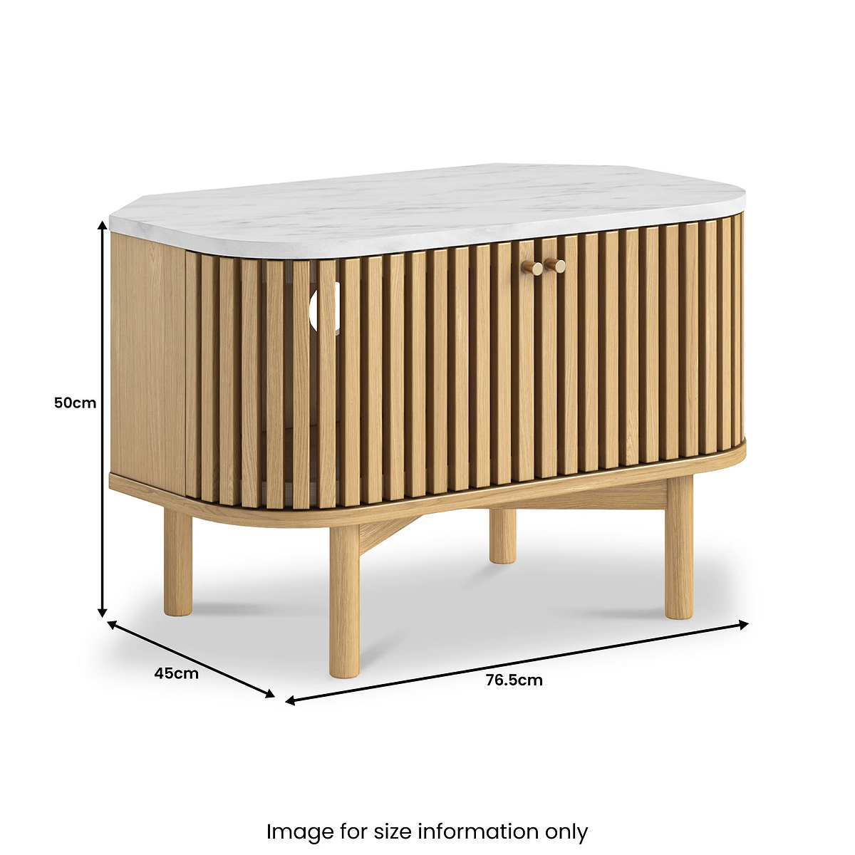 Shorwell Oak Marble Corner TV Unit Natural from Roseland Furniture