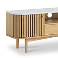 Shorwell Oak Marble 130cm TV Unit Natural from Roseland Furniture
