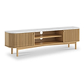Shorwell Oak Marble180cm TV Unit Natural from Roseland Furniture