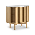 Shorwell Oak Marble Cupboard Natural from Roseland Furniture