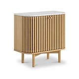 Shorwell Oak Marble Cupboard Natural from Roseland Furniture