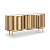 Shorwell Oak Marble Large Sideboard Natural from Roseland Furniture