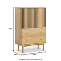 Shorwell Oak Marble 2 Drawer 2 Door Cabinet Natural from Roseland Furniture
