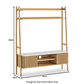 Shorwell Oak Marble Small Ladder TV Unit Natural from Roseland Furniture