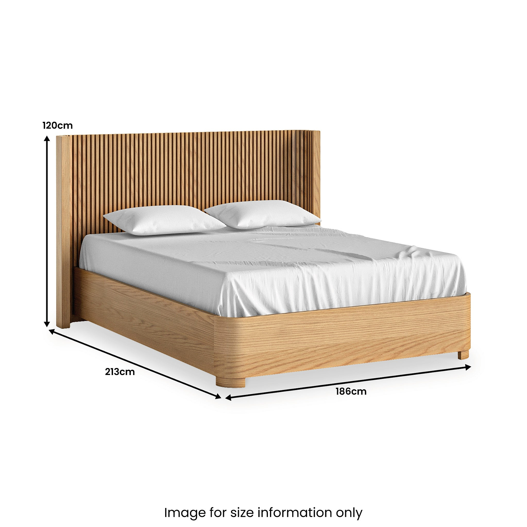 Shorwell Oak Slatted King Bed from Roseland Furniture