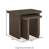 Mylor Oak Nest Of Tables from Roseland Furniture