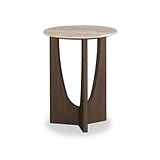 Mylor Travertine Top Side Table from Roseland Furniture