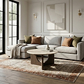 Mylor Travertine Top Coffee Table from Roseland Furniture