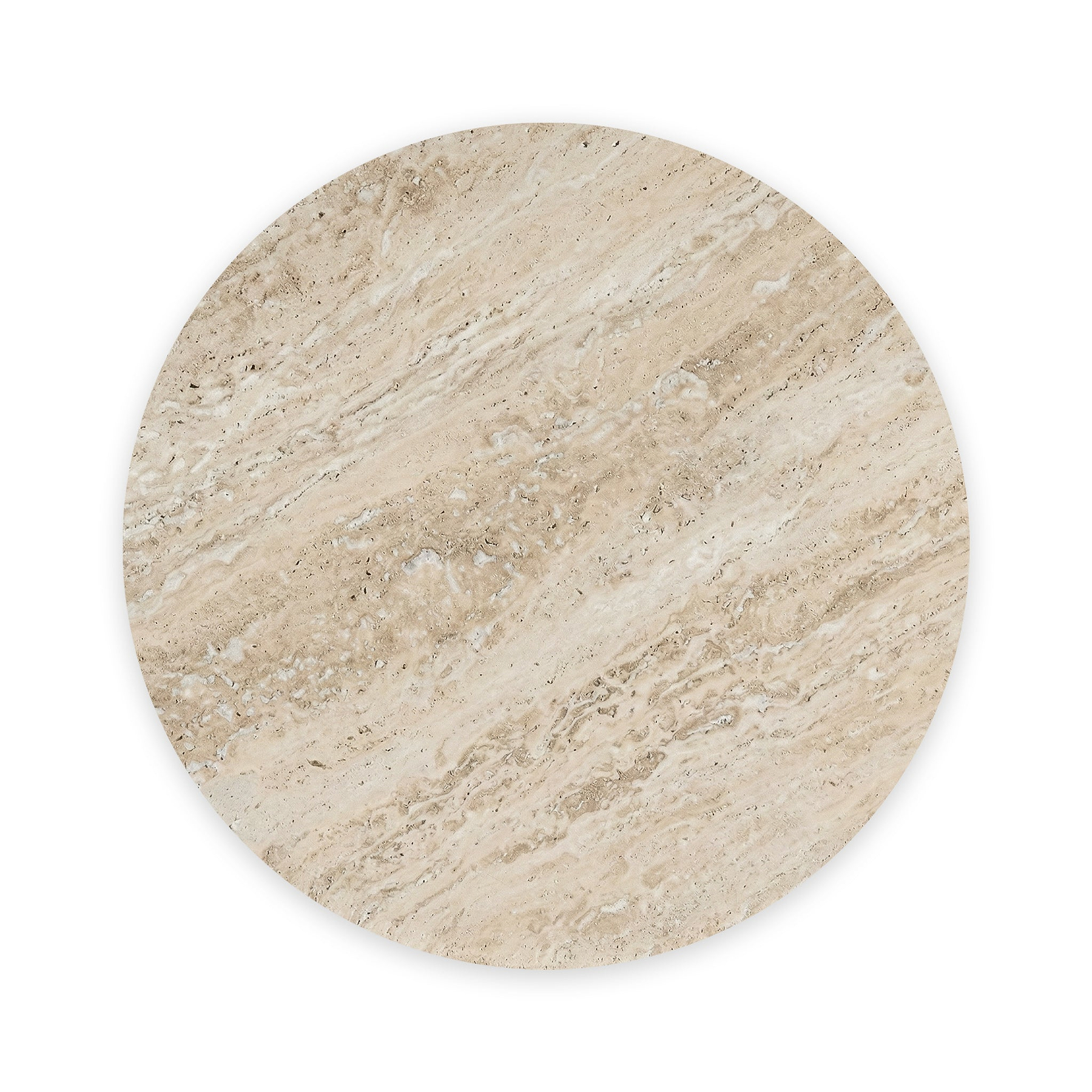 Mylor Travertine Top Side Table from Roseland Furniture
