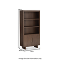 Mylor Oak 2 Door Display Bookcase from Roseland Furniture