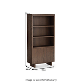 Mylor Oak 2 Door Display Bookcase from Roseland Furniture