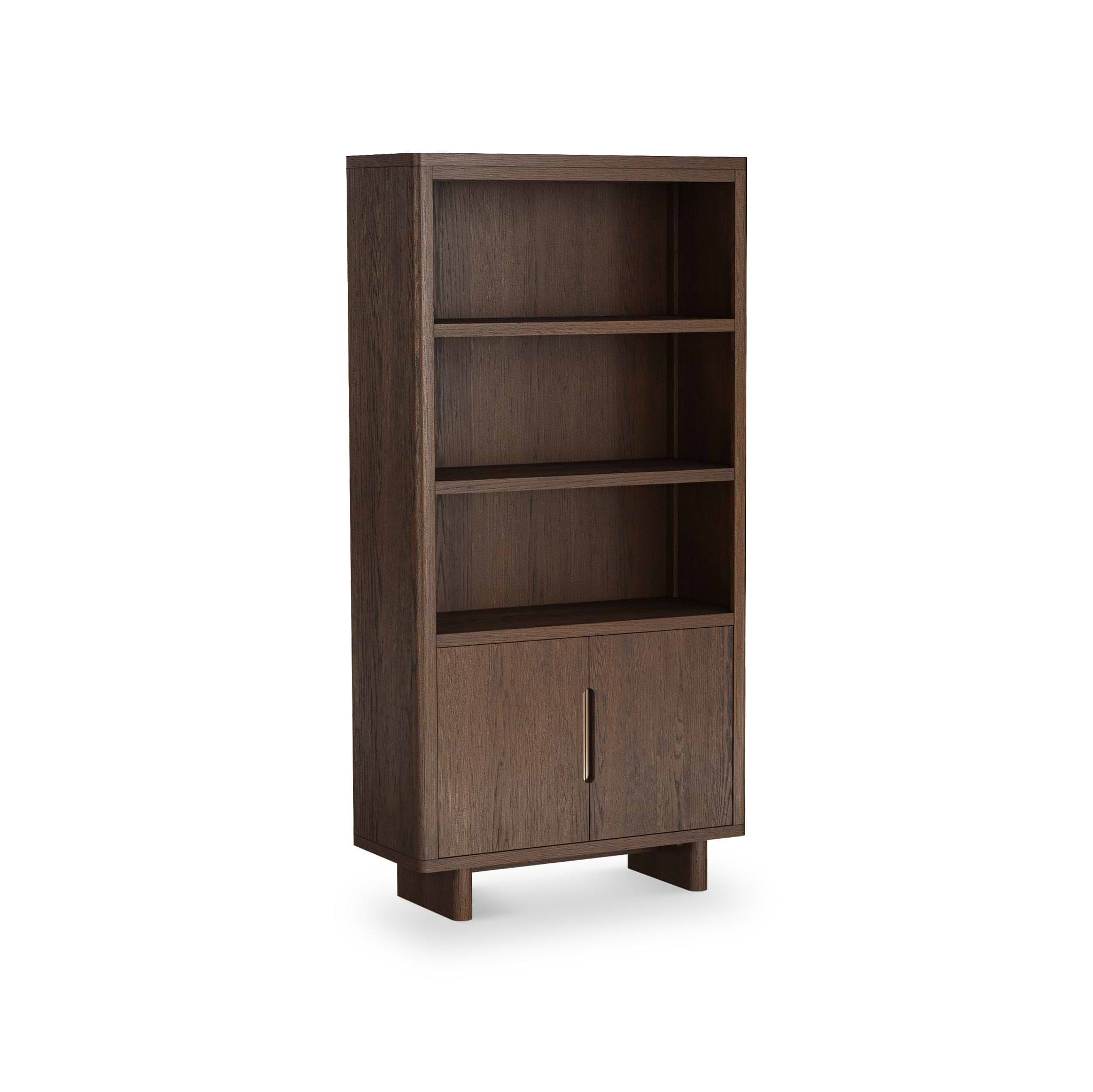 Mylor Oak 2 Door Display Bookcase from Roseland Furniture