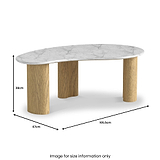 Nyssa Marble Top Tear Drop Coffee Table from Roseland Furniture