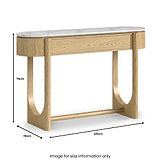 Nyssa Marble Top Console Table from Roseland Furniture
