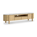 Nyssa Marble Top 210cm TV Unit from Roseland Furniture