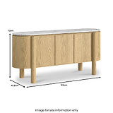 Nyssa Marble Top Large Sideboard from Roseland Furniture