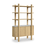Nyssa Marble Top Bookcase from Roseland Furniture