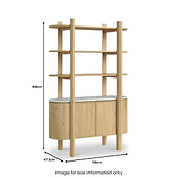 Nyssa Marble Top Bookcase from Roseland Furniture