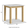 Nyssa Marble Top 80cm Square Dining Table from Roseland Furniture