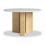Nyssa Marble Top Round Dining Table from Roseland Furniture