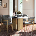 Nyssa Marble Top Round Dining Table from Roseland Furniture