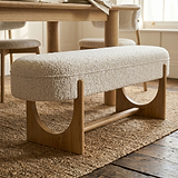 Nyssa Boucle 150cm Dining Bench from Roseland Furniture