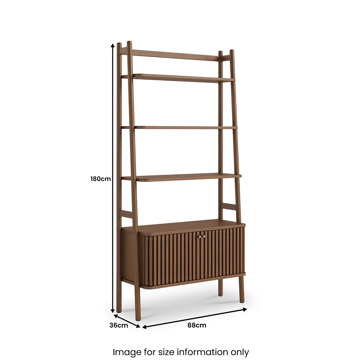 Shorwell Bookcase Dark Stain from Roseland Furniture