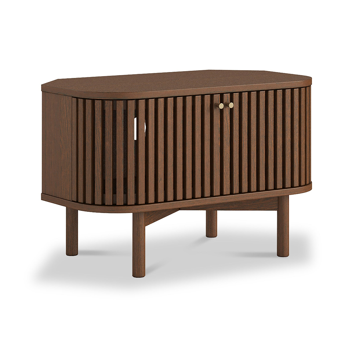 Shorwell Corner TV Unit Dark Stain from Roseland Furniture