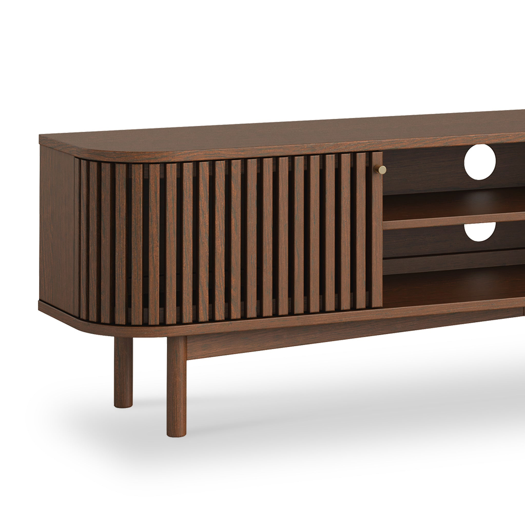 Shorwell Large TV Unit Dark Stain from Roseland Furniture