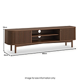 Shorwell Large TV Unit Dark Stain from Roseland Furniture