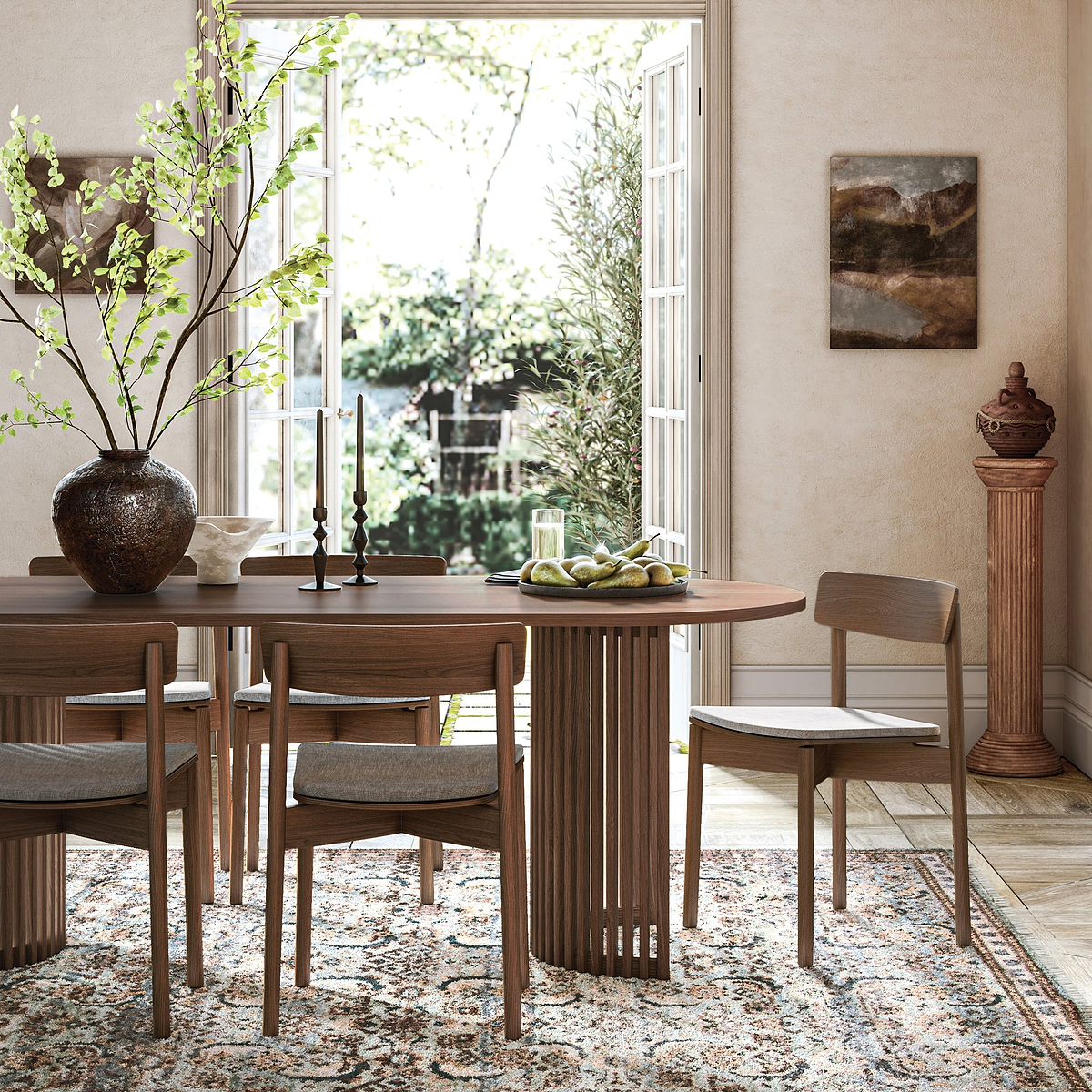 Shorwell Oval Dining Table Dark Stain from Roseland Furniture