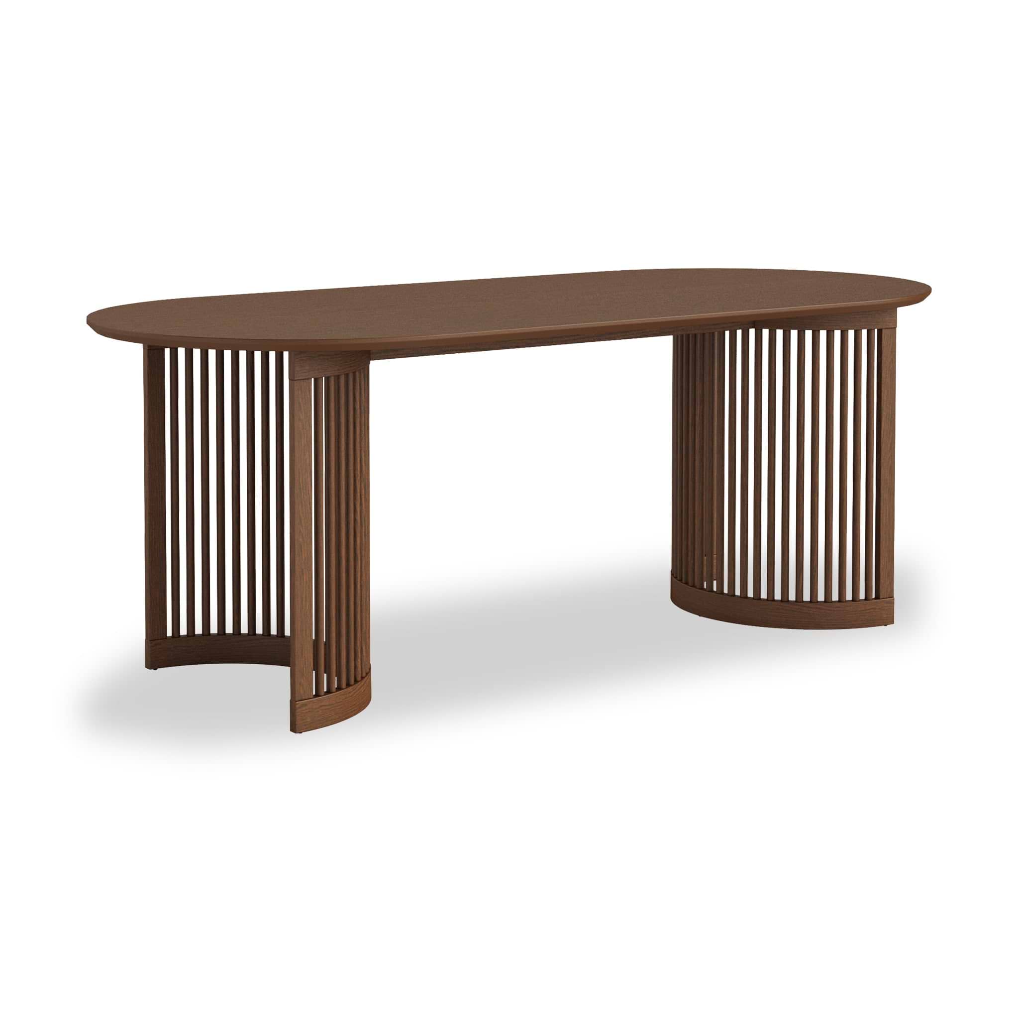 Shorwell Oval Dining Table Dark Stain from Roseland Furniture