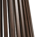 Shorwell Oak Slatted Round Dining Table Dark Stain Front1 from Roseland Furniture