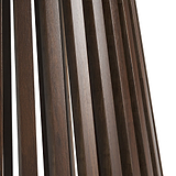 Shorwell Oak Slatted Round Dining Table Dark Stain Front1 from Roseland Furniture